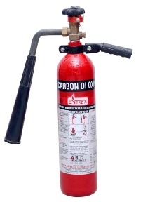 Red Dry Powder Fire Extinguisher Trolley with wheels
